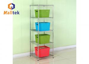 China Household Storage Chrome Plated Wire Mesh Shelving Rack wholesale