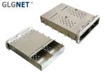QSFP14 Connector 2 Ports QSFP Cage Copper Alloy With EMI Gasket Mates