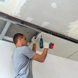 China 12.5mm Reinforced Gypsum Board , 2440 X 1220 Plasterboard For Ceiling wholesale