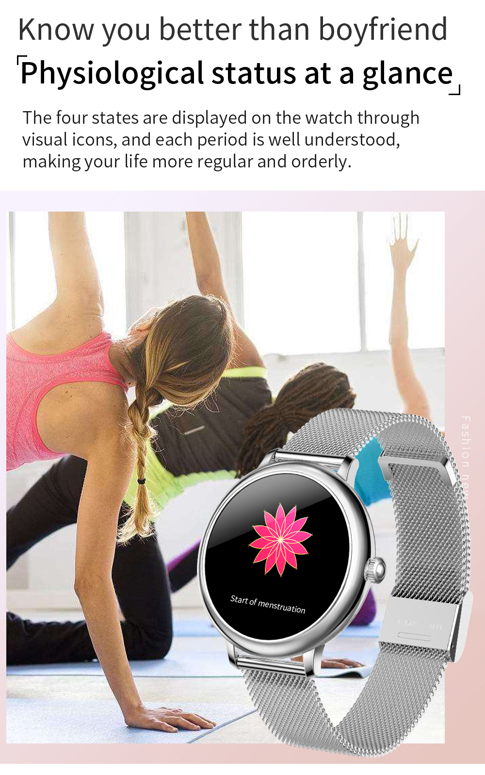CF90 Smart Watche Customized Watch BLE Gateway Fashion Ladies Wrist Health Sleep