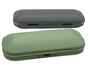 China Gold Stripe 150mm Plastic Glasses Case wholesale