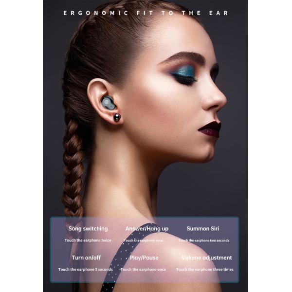 Magnetic Charging TWS Wireless Bluetooth Earphones 3D Stereo OEM ODM