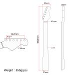 22 Frets Maple Wood Guitar Neck ST Electric Guitar Neck Satin Finish