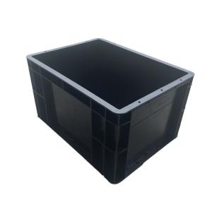China Black ESD Circulation Box Antistatic Storage Crate Bin Box wholesale