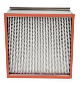 China Stainless Steel Frame Deep Pleat HEPA Filter High Temperature Resistant wholesale