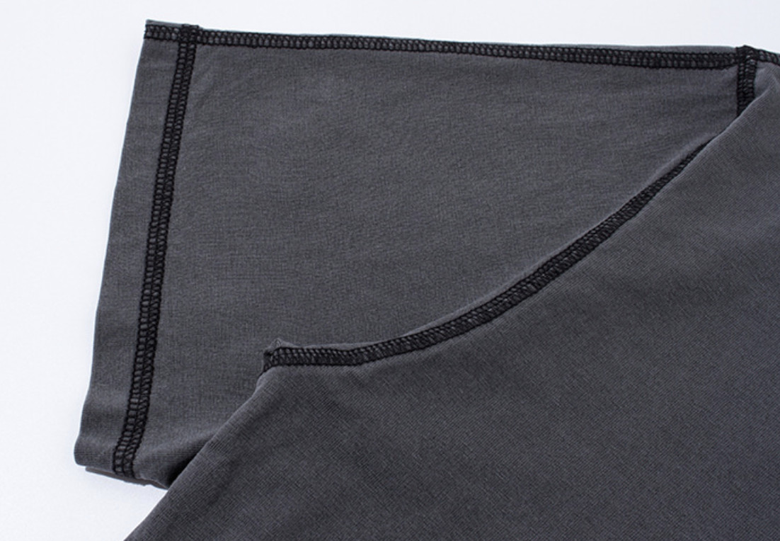 Custom Contrast Stitch Thread Blank T Shirts Short Sleeves 2XL No Label
