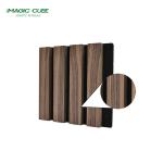 Wooden Slats Wall Sound Absorbing Acoustic Panel with Melamine Finish and Free
