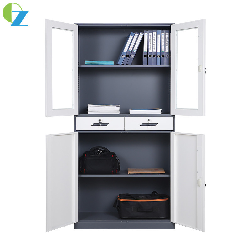 white 1mm Two Drawer Steel Filing Cabinet Assembly Structure