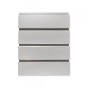 China US Standard Pvc Slatwall Panels 12inch Width Grey White For Interior Fire Rated on sale