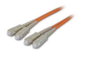 China SC-SC 50 / 125 OM2 3.0MM Duplex Fiber Optic Patch Cord PVC / LSZH wholesale