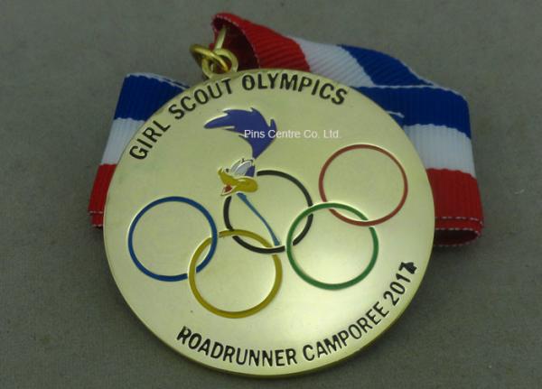 Quality OEM Gold Plating Enamel Medals , Olympic Awards For Running Race for sale