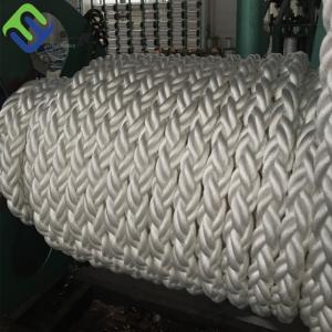 China Marine Nylon Mooring Rope 220m 40mm 8 Strand White Boat Rope wholesale