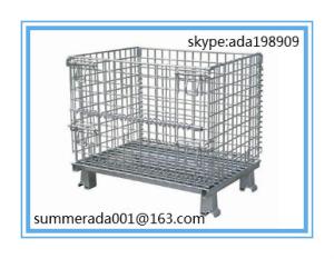China Industry foldable storage metal wire mesh container wholesale