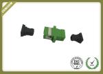 Green Color SC APC Plastic Fiber Optic Adapter Coupler With Ceramic Sleeve