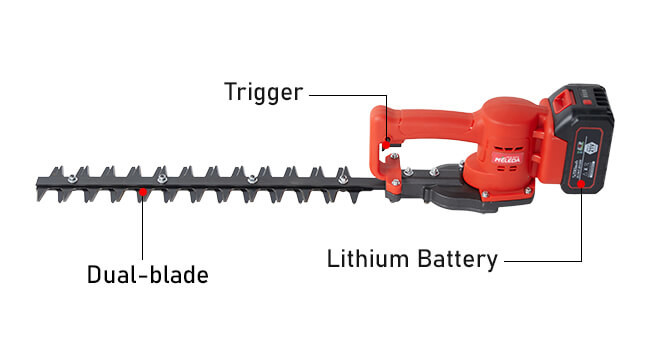 800W Garden Lithium Battery Cordless Hedge Trimmer Cordless Power Tool