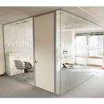 Sound Proof Glass Partition Wall , Frameless Glass Office Walls 108mm 90mm