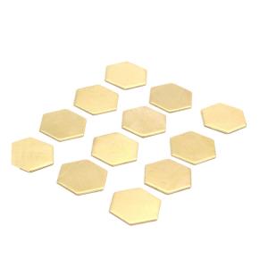 China Nick Plating Hexagon Gold Stamping Blanks wholesale