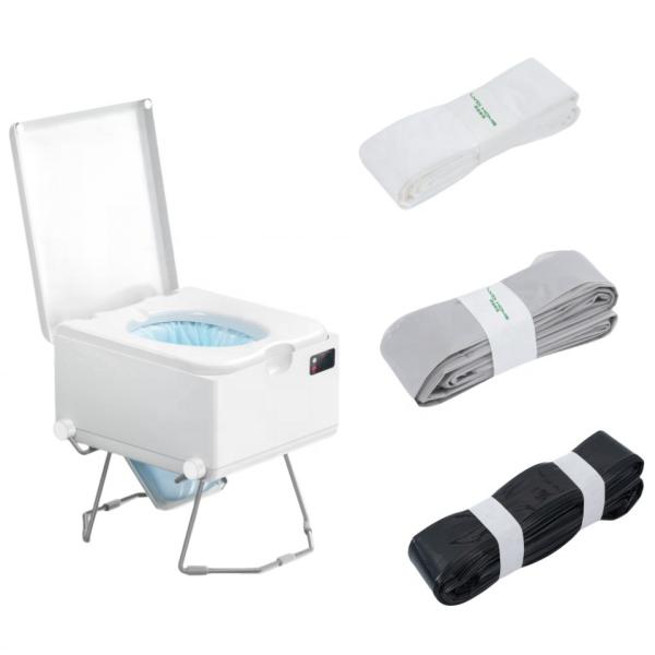 Disposable Portable Toilet Waste Bags White / Black / Grey Biodegradable Toilet