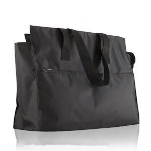 China High quality black nylon handbags tote bag classic handmade nylon travel tote hand bag for man and woman wholesale