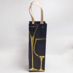 Red Wine Personalised Paper Bags 0.30mm Thickness With Hot Stamping Surface