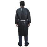 Black 60g PP Medical Disposable Isolation Gowns 115x140cm