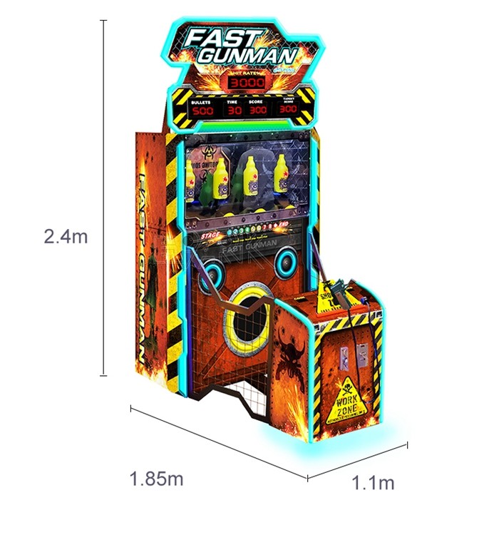 800W Amusement Shooting Arcade Machines Fast Shooter Game