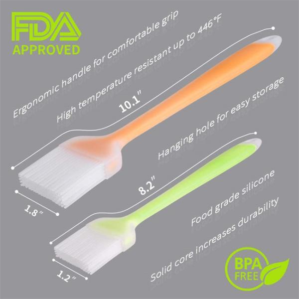 ODM Silicone Basting Brush Seamless Heatinsulated Multicolor