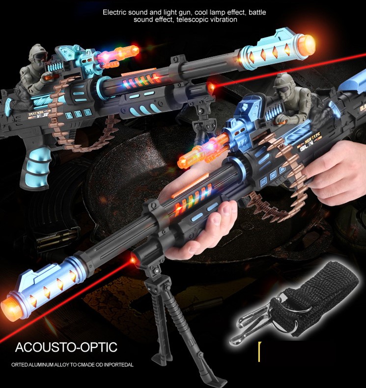 BOYS Toy Submachine Gun M249 Big Pineapple Boy with Electric Sound and Light