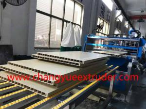 China Customizable WPC PVC Door Panel Extrusion Machine For Wood Plastic Door wholesale