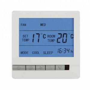 China Large Display Remote Control Digital Room Thermostat For Fan Coil Unit wholesale