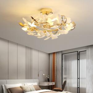 China JYLIGHTING Warm And Romantic Pastoral Style Living Room Bedroom Ginkgo Leaf Chandelier Creative Fashion Clothing Store Studio Decorative LED Ceiling wholesale