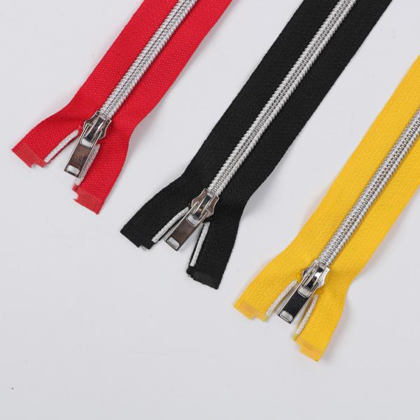 Factory high quality usually custom nickel teeth nylon zipper open end for jacket and coat