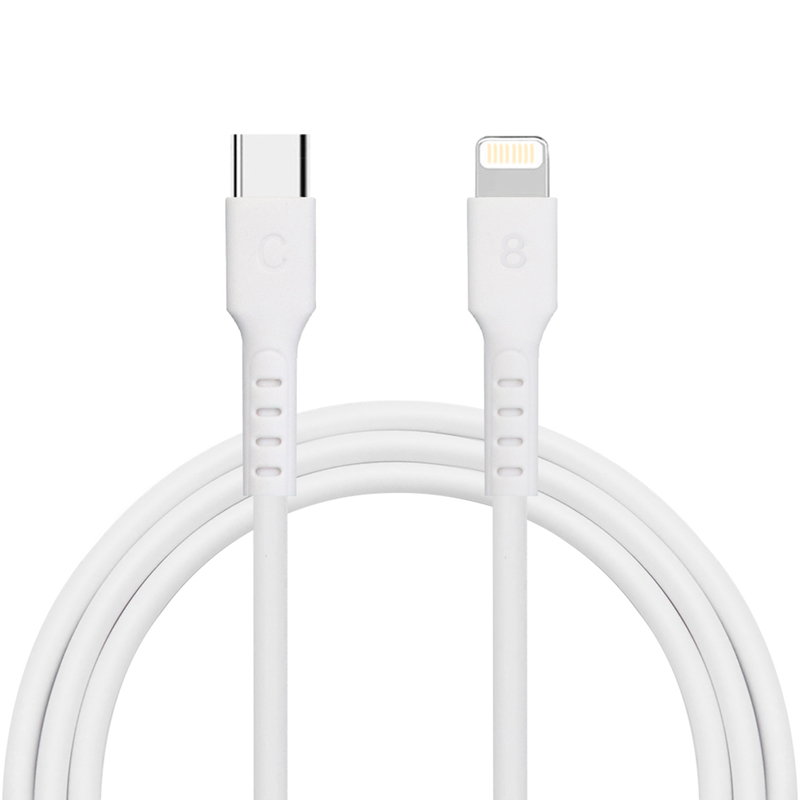 Premium White PVC USB - C Data Cable For Stable Connection