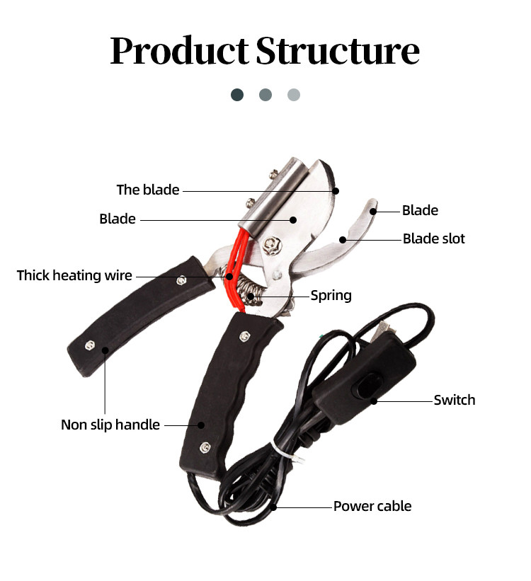 Piglet Swine Livestock Accessories Stainless Steel Electric Tail Cut Scissor