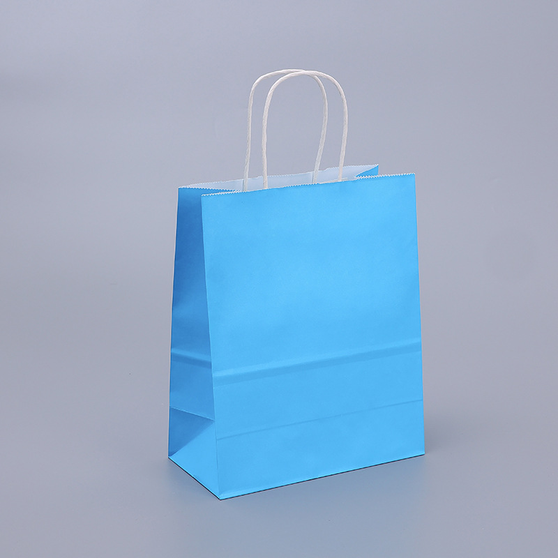 Take Away Food Packaging Kraft Paper Bag with Your Own Logo Custom Recyclable Shopping Bag