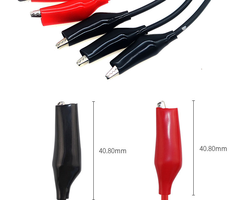 12V Red Black Alligator Clips Battery Cable