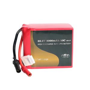 China 10C High Power 22.2V 8000 MAh Lithium Polymer Battery For RC Drones , RC Cars And RC Boats wholesale
