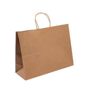 China Big Size Bolsas De Navidad Papel Brown Kraft Handle Paper Bags For Packaging wholesale