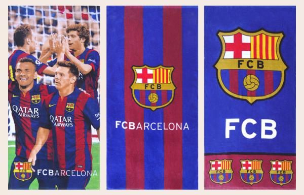 Customize football sport towel Barcelonaes football club summer beach towel