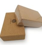 Natural Cork Blocks Standard Size Yoga Blocks Non-Slip&Anti-Tilt Lightweight,