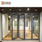 Heat Insulation Aluminum Folding Doors Customized Color 2.0MM Door Frame Bi