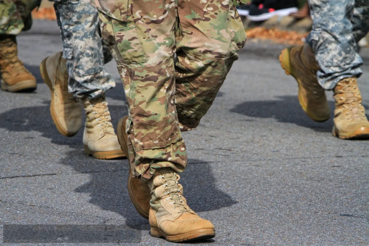 Casual Brown Army Military Boot With Heel Non-Slip High-Top Men Training