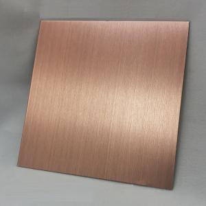 China J2 NO.4 Stainless Steel Sheet Rose Gold Black Plating Four Feet 0.45mm Thk wholesale
