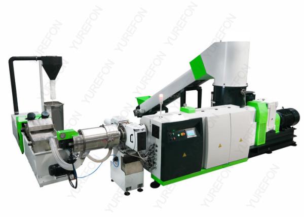 Washed Plastic Recycling Granulator Machine , PP PE Plastic Film Recycling