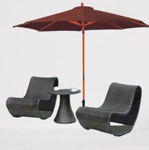 China Foshan factory direct Rattan wicker sun bed pool aluminium outdoor lounge set pool furniture sunlounger---6138 wholesale