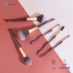 Professional 6PCS Plastic Makeup Brush Set Synthetic Hair For Blush Foundation