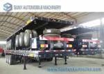 3 Axles 40 Feet Container Flatbed Semi Trailer , Load 50 Ton