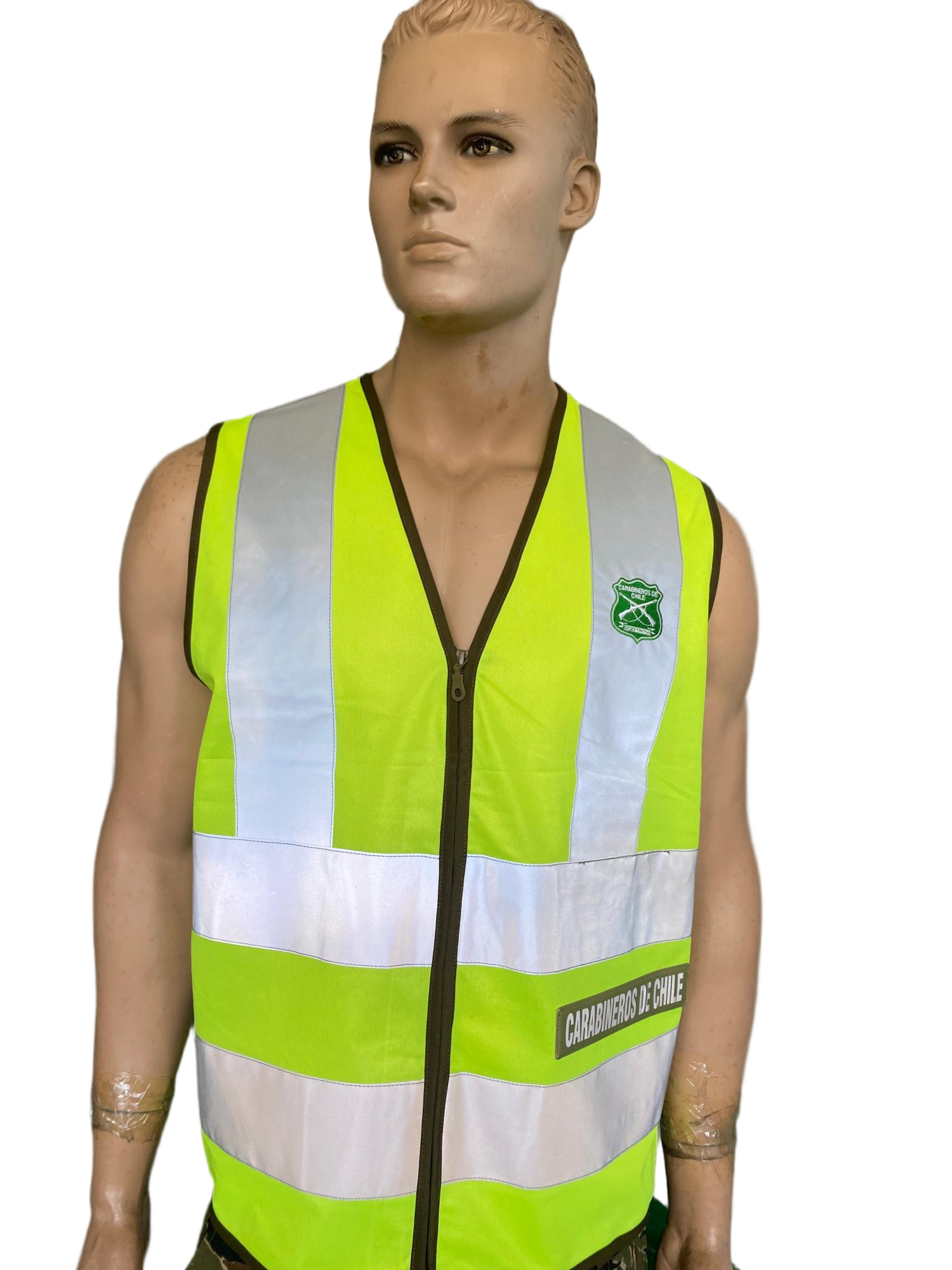 Fluorescent Yellow Safety Vest with High Visibility Reflective Strips