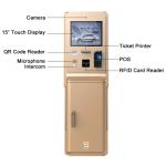 Outdoor Parking Lot Payment Kiosk With 21.5 Inch HD Touch Screen Camera Bank