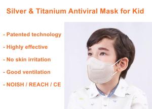 China CE Titanium Silver Metal Antibacterial Elastic Earloop Kids Face Mask wholesale